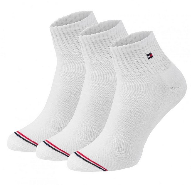 Tommy Hilfiger skarpetki białe wysokie bawełna ATV384 L