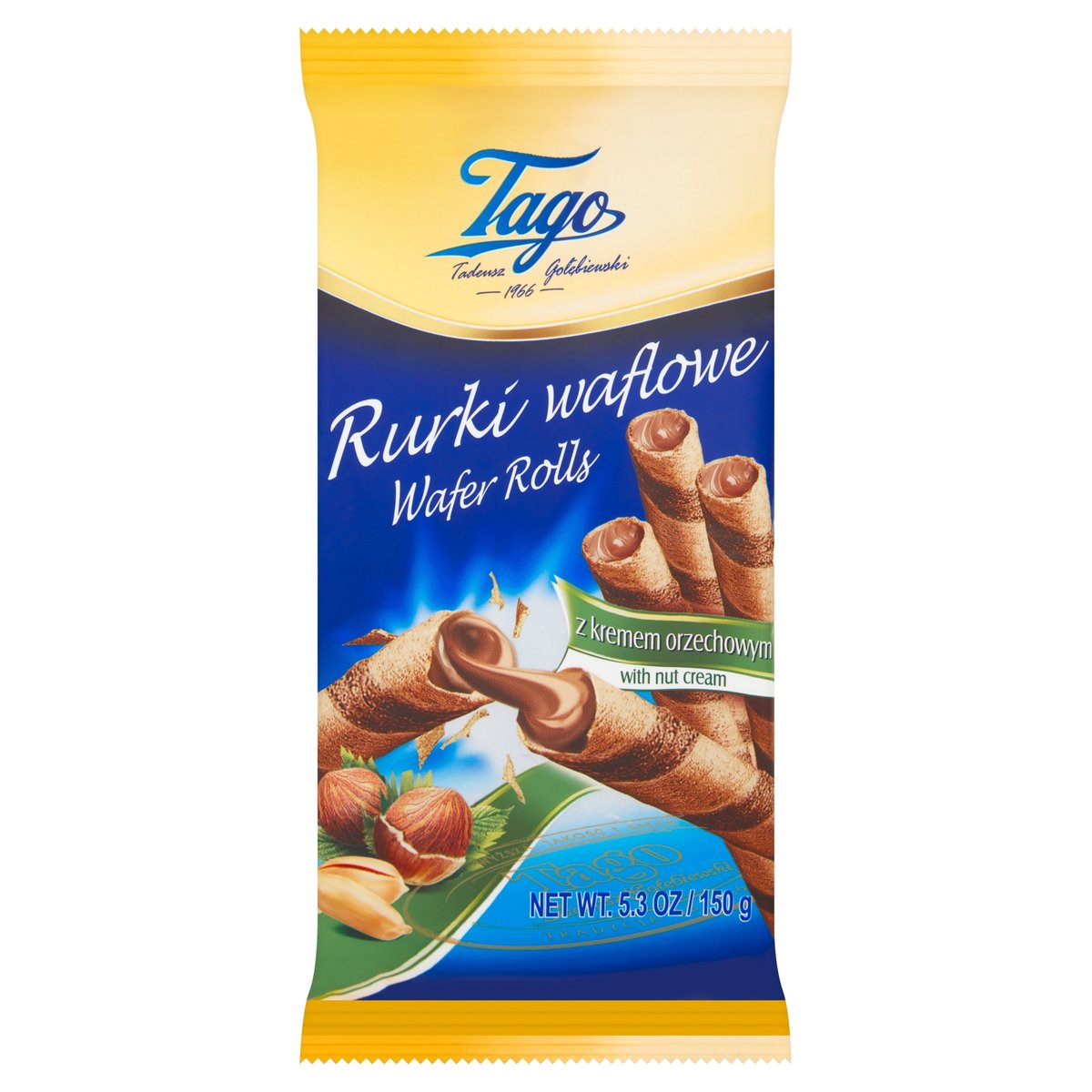 Tago Rurki waflowe z kremem orzechowym150 g