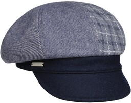 Czapka Kaszkiet Javia Patchwork by Seeberger, niebieski, M (56-57 cm)