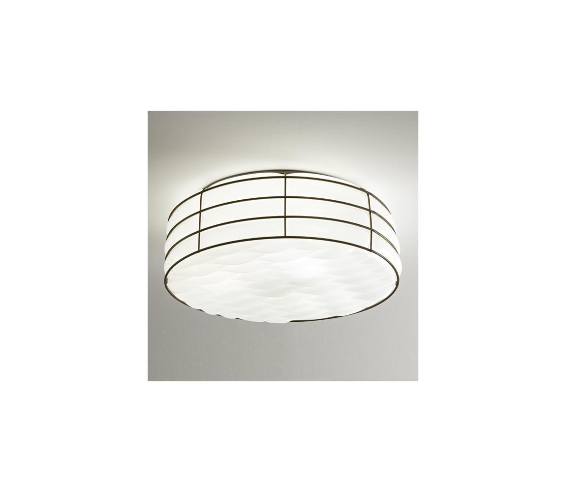 SIRU - Lampa sufitowa TAMIS 3xE14/40W/230V czarna/biała szkło weneckie