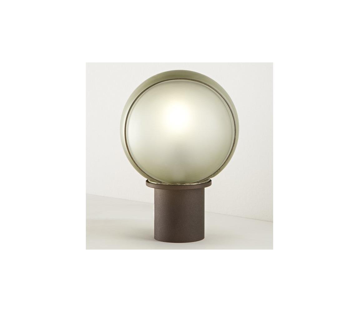 SIRU - Lampa stołowa FLORET 1xE14/40W/230V brązowa/szara szkło weneckie