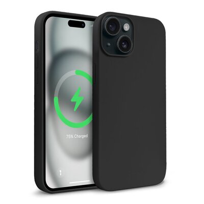 Crong Color Cover Magnetic - Etui iPhone 15 Plus MagSafe (czarny)