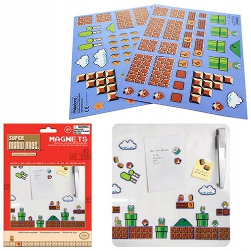 Przepiękny zestaw magnesów na lodówkę magnes Mario Bros. 80 szt Licencja