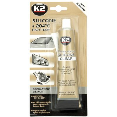 Silikon bezbarwny do 204°C 85g K2