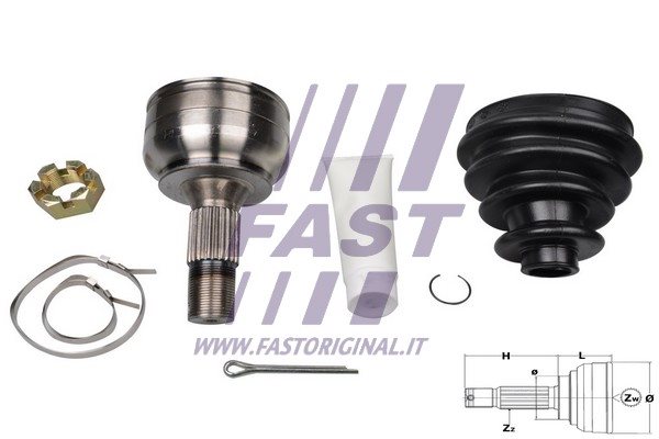 Zestaw przegubu, wał napędowy Fast FT25087K
