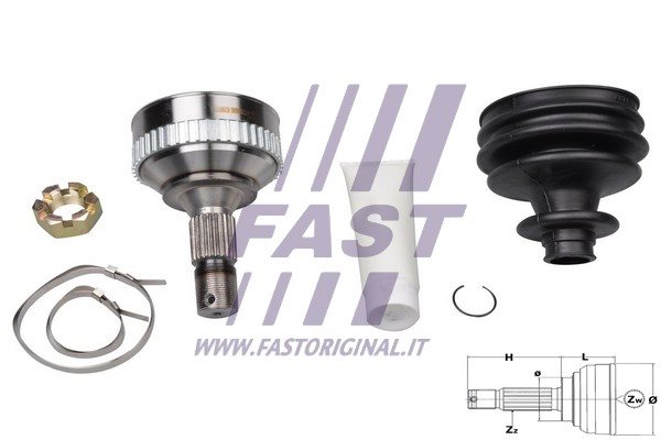 Zestaw przegubu, wał napędowy Fast FT25088K