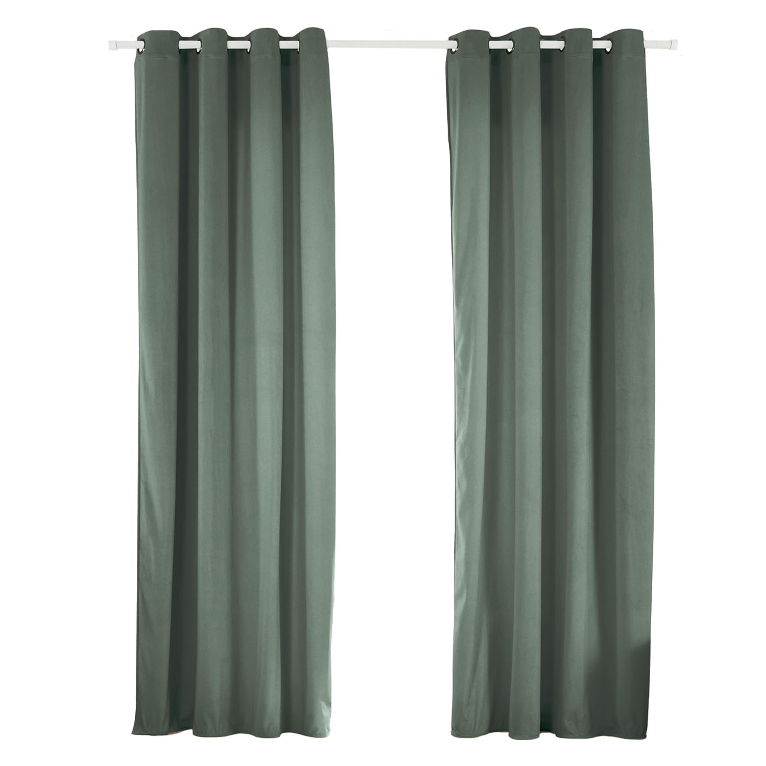 Zasłony na przelotkach 140 x 250 cm Smukee Home, 2 szt., zielone