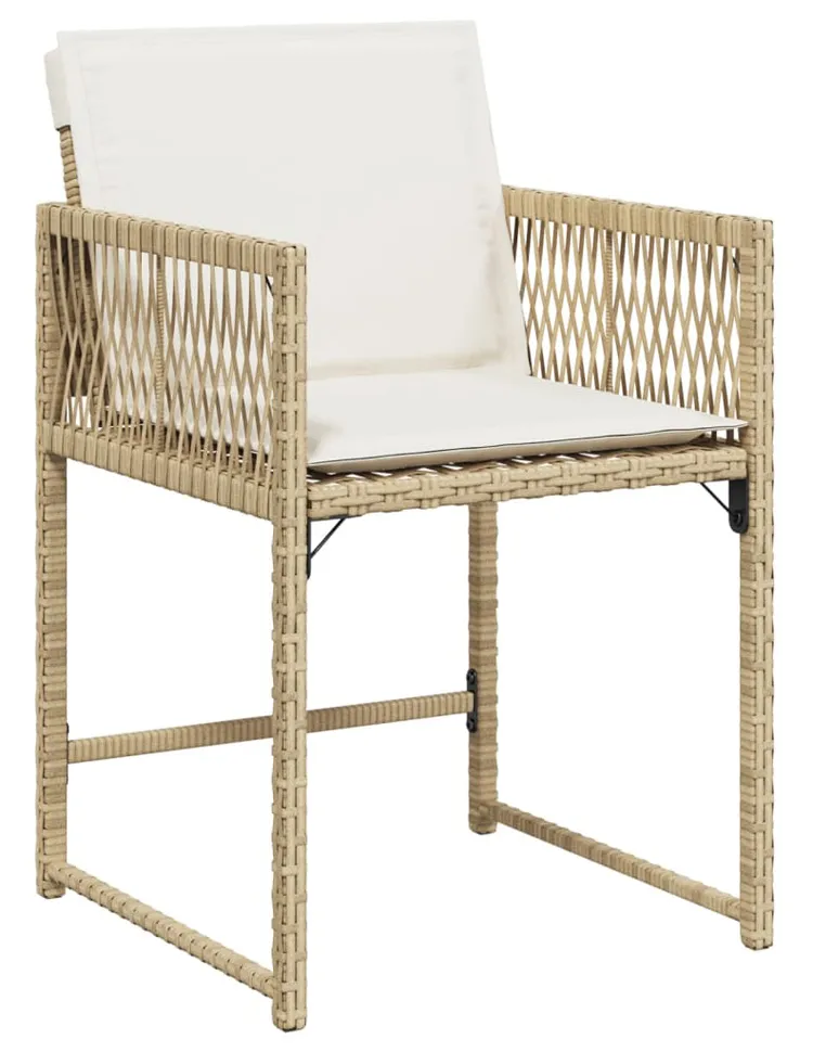 Edinos Beżowy zestaw krzeseł ogrodowych z poduszkami 4 szt. S5-S68