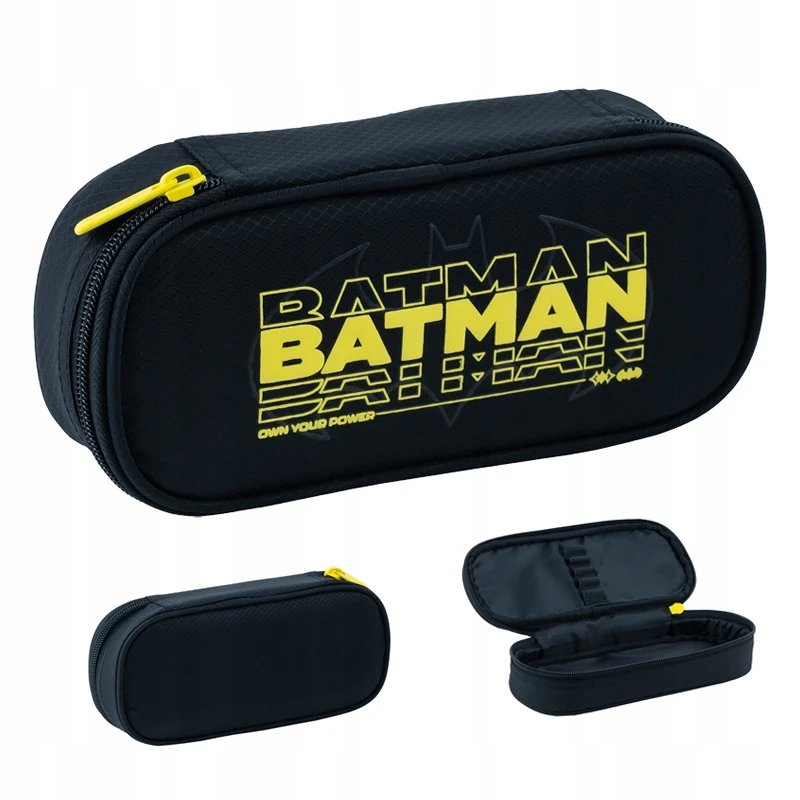 Czarny piórnik dla chłopca jednokomorowy DC BATMAN Kite