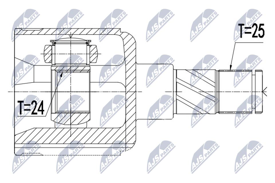 Zestaw przegubu, wał napędowy NTY NPW-PL-126