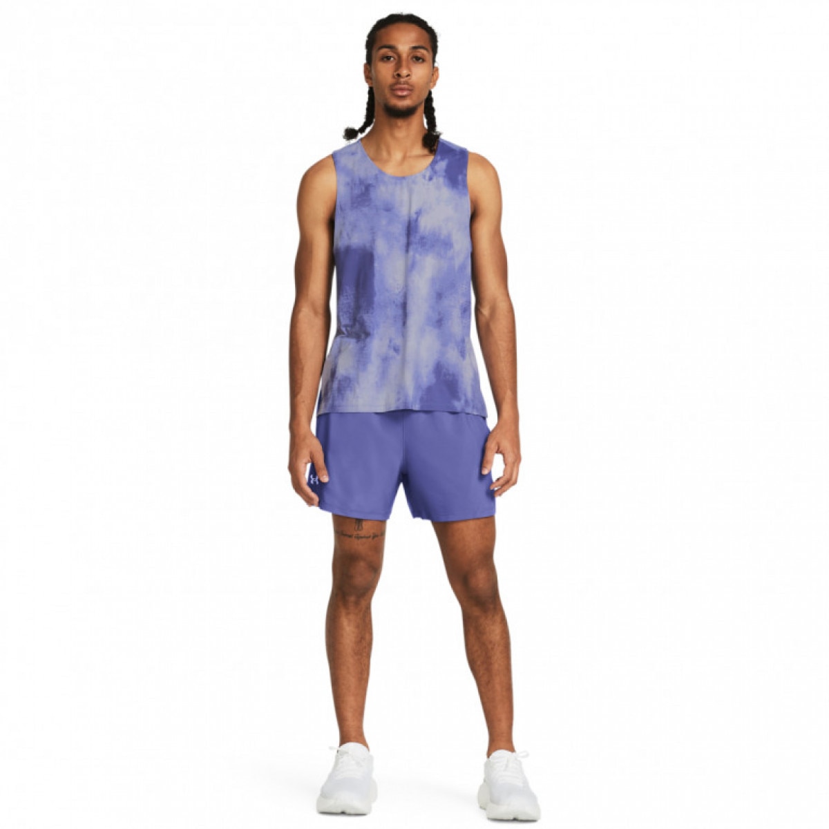 Męskie spodenki do biegania Under Armour UA Launch 5'' Short - fioletowe - UNDER ARMOUR