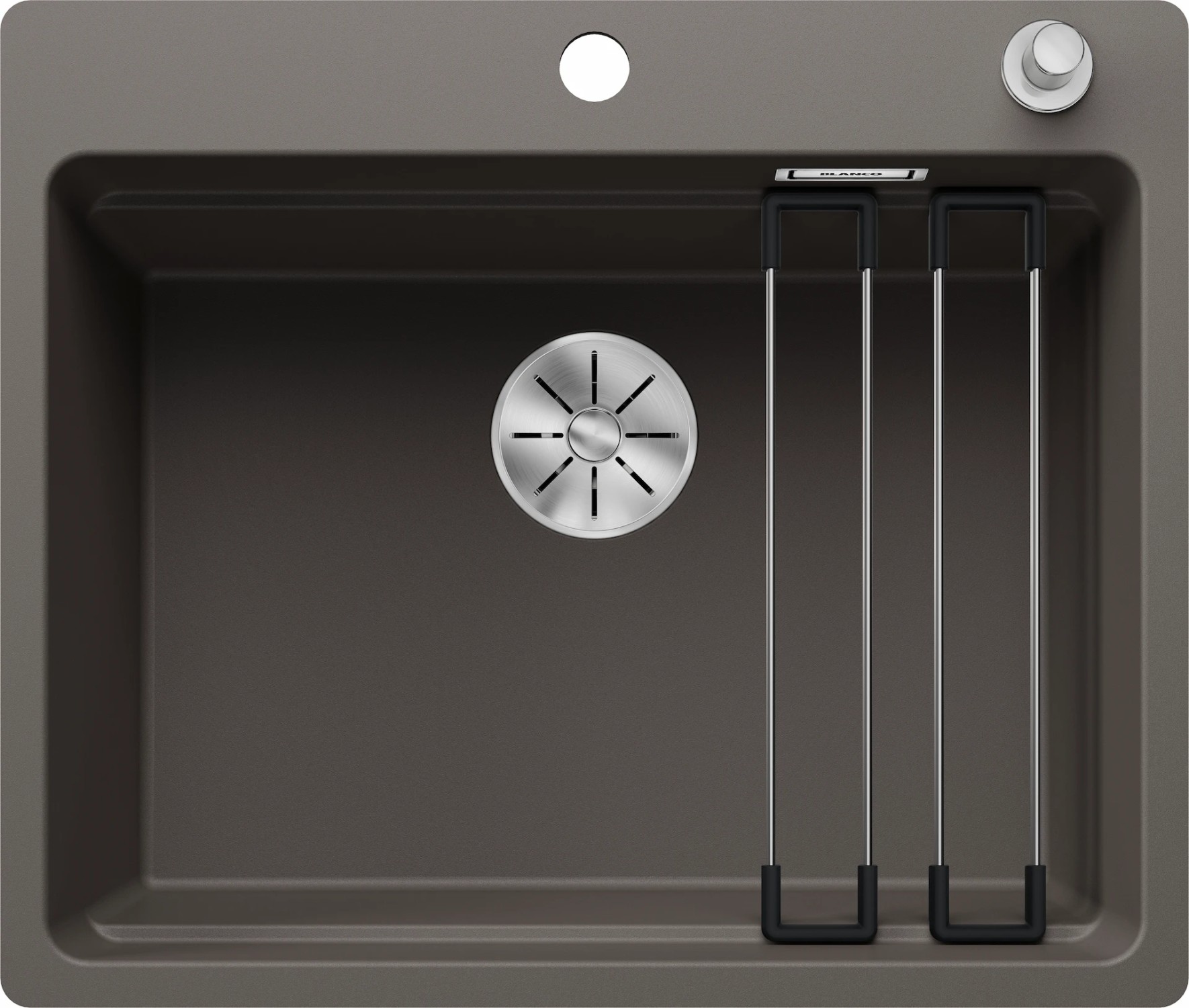 BLANCO Zlewozmywak ETAGON 6-F wulkaniczny szary, k.aut., InFino, szyny 527677