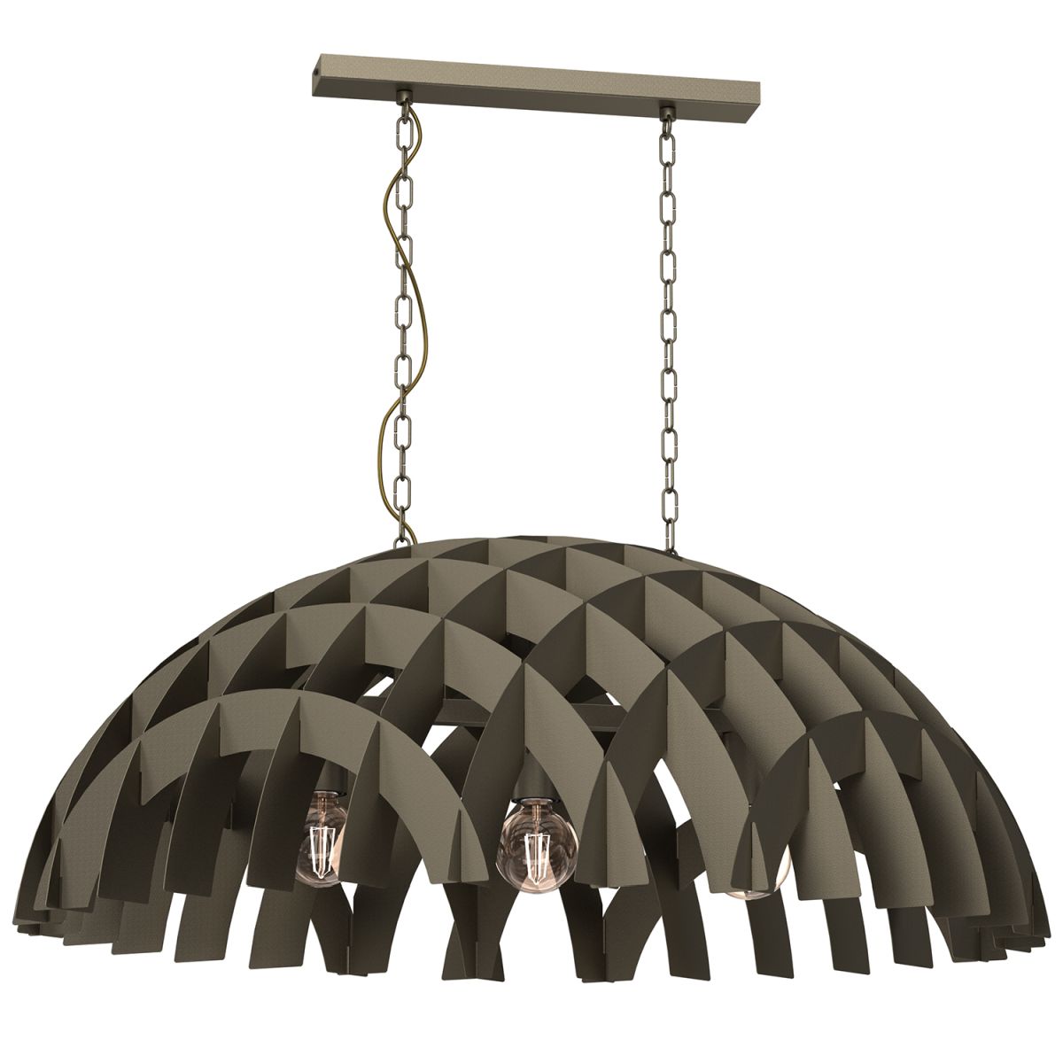 Ciekawa lampa wisząca w kolorze tytanowego złota LX 932 z serii SPACE