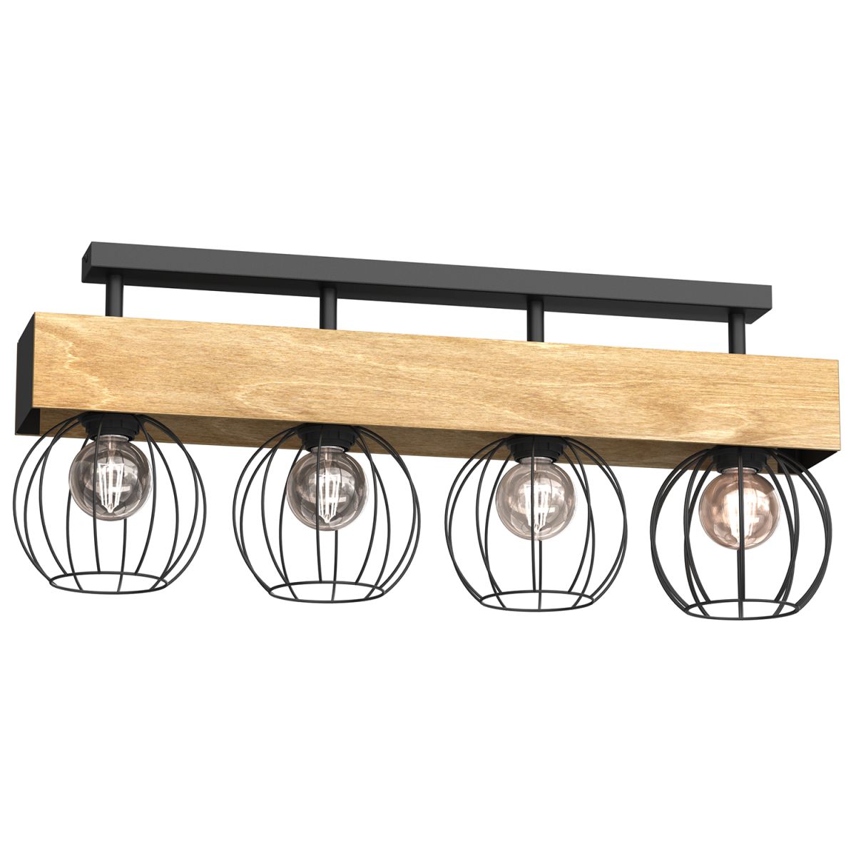Dekoracyjna, rustykalna lampa sufitowa LX 1639 z serii MENTON