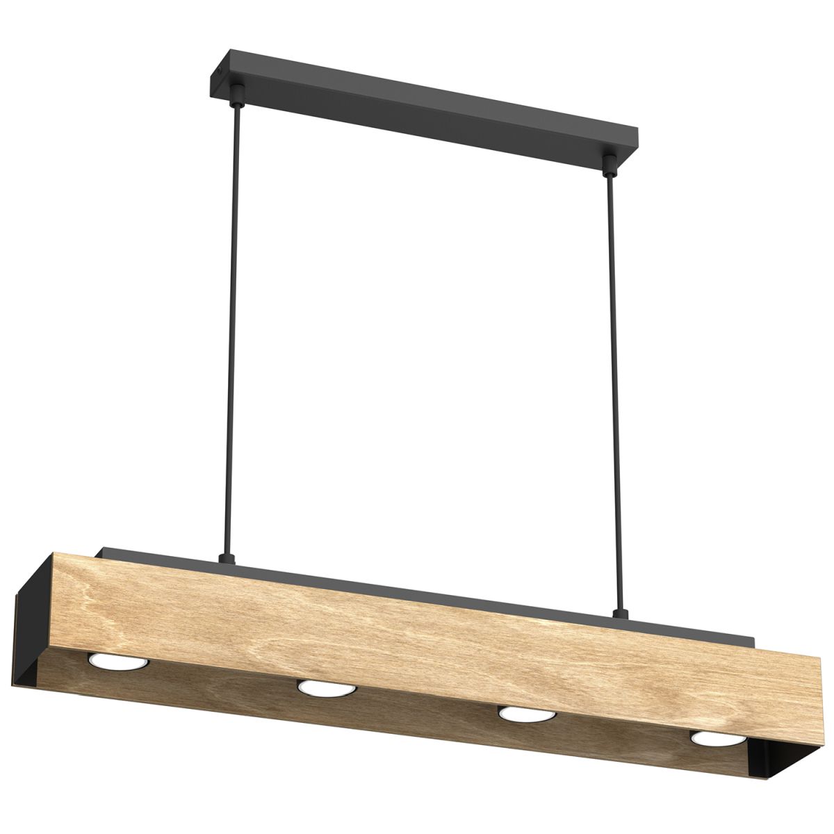 Drewniana, pozioma lampa wisząca do kuchni LX 1645 z serii MAISON
