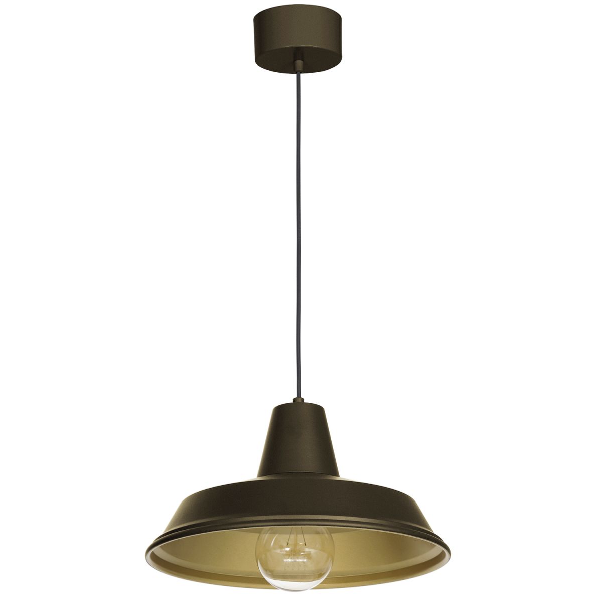 Industrialna, złota lampa wisząca ⌀36 LX 4046 z serii CLASS