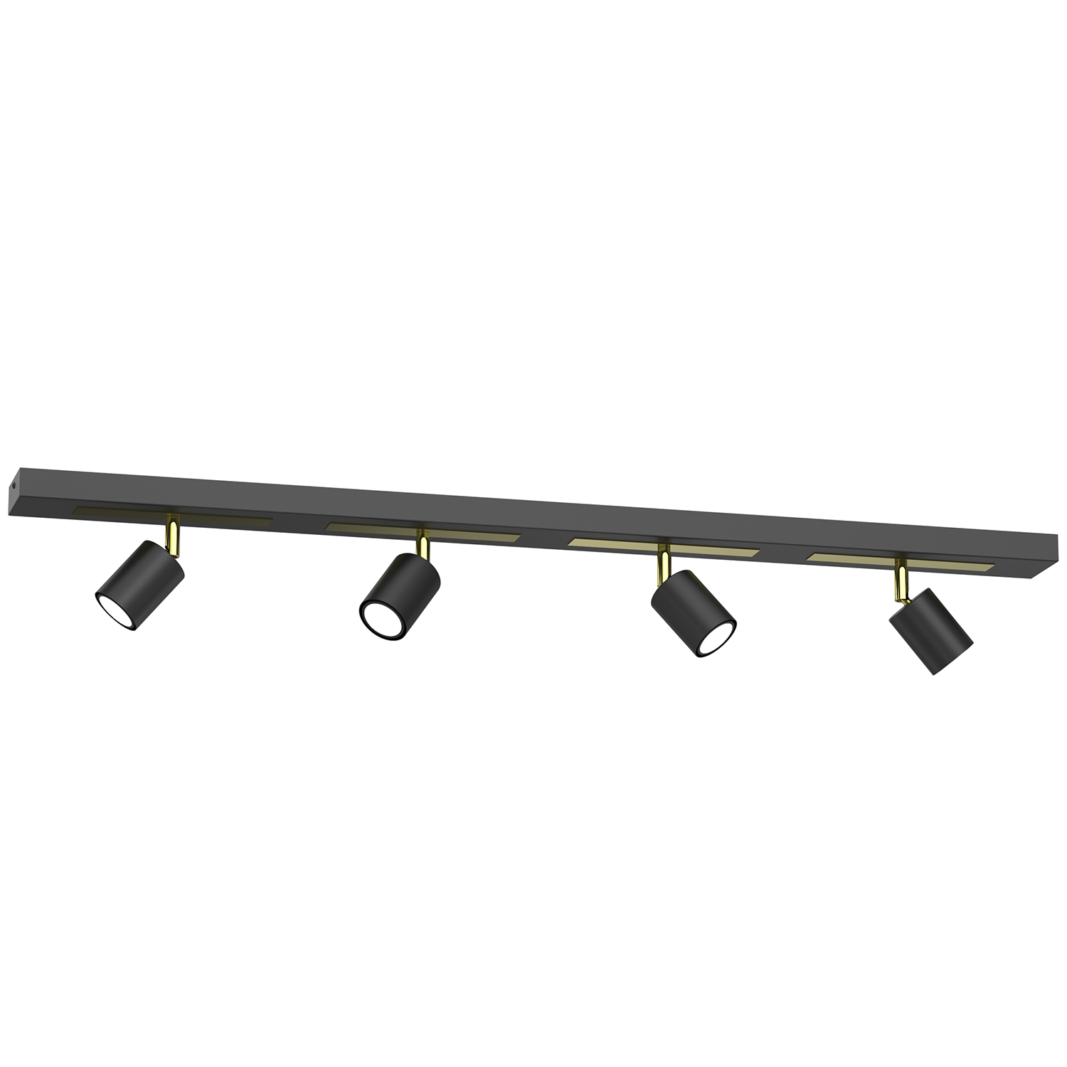 Uniwersalna, czarno-złota lampa liniowa LX 1664 z serii RODEZ