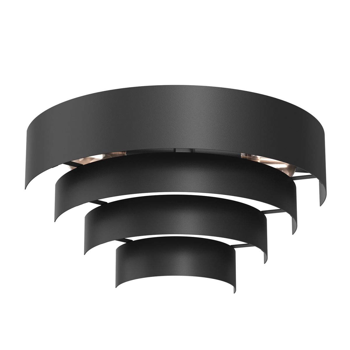 Industrialna, czarna lampa ścienna półplafon LX 3511 z serii RINGS