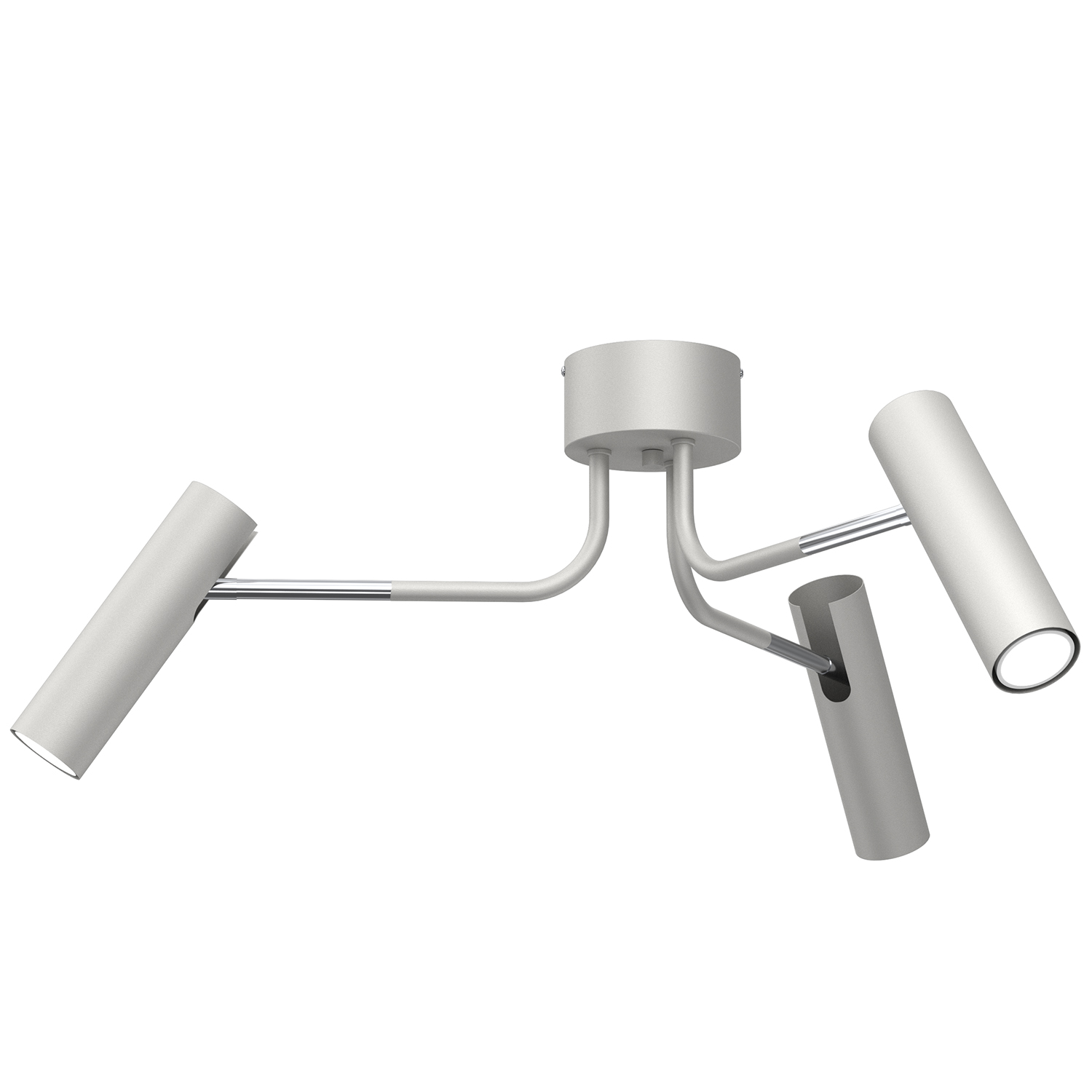 Lampa sufitowa z szaro-srebrnymi spotami LX 289 z serii AXION
