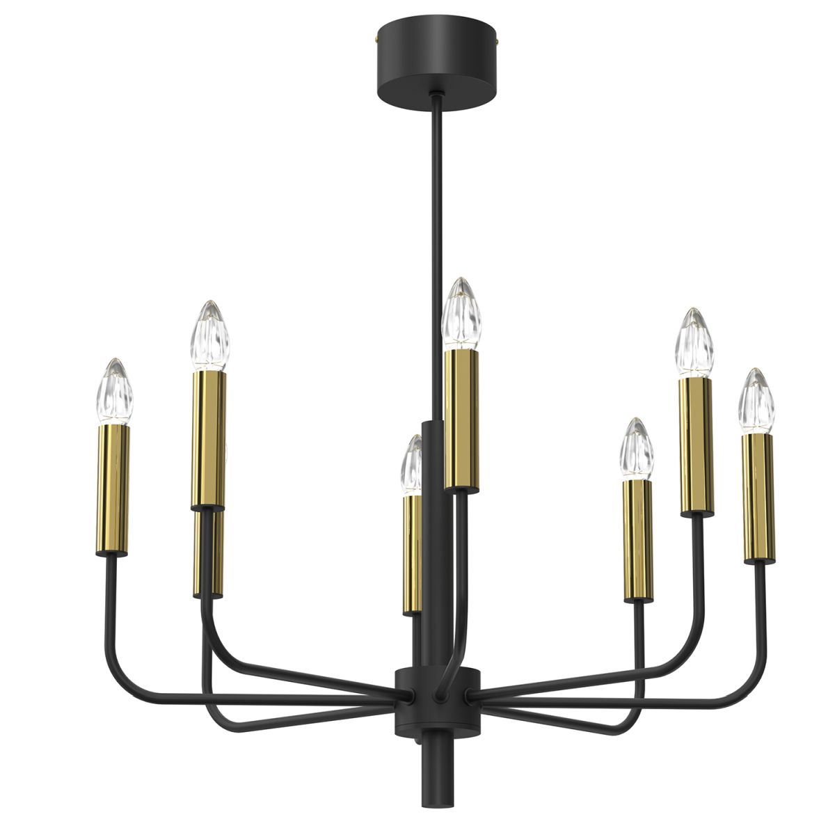 Industrialna, czarno-złota lampa wisząca LX 4280 z serii AKASYA