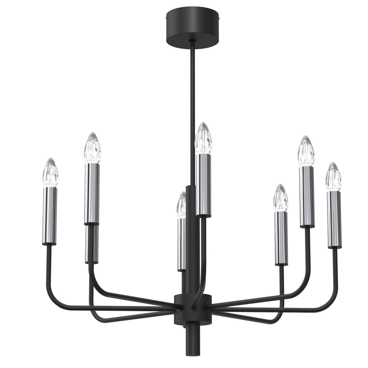 Okazała, świecznikowa lampa wisząca z chromem LX 4283 z serii AKASYA