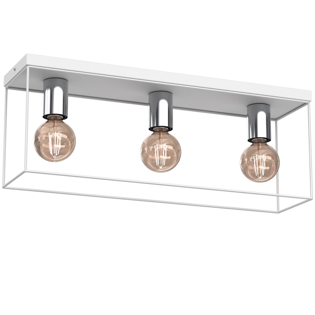 Lampa sufitowa ze srebrnymi oprawkami E27 LX 4353 z serii HOMEN