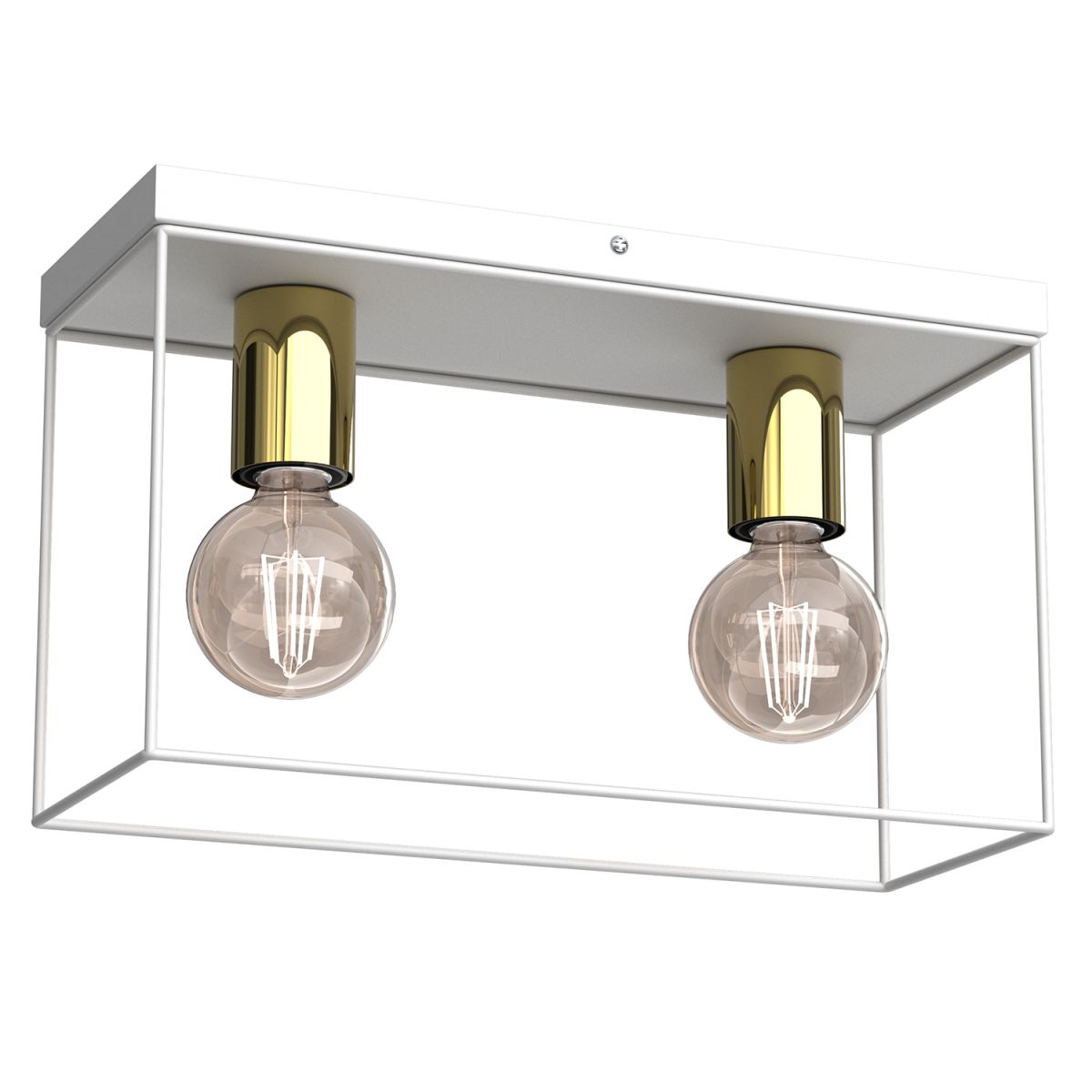 Biało-złota lampa sufitowa na ozdobne żarówki LX 4357 z serii HOMEN