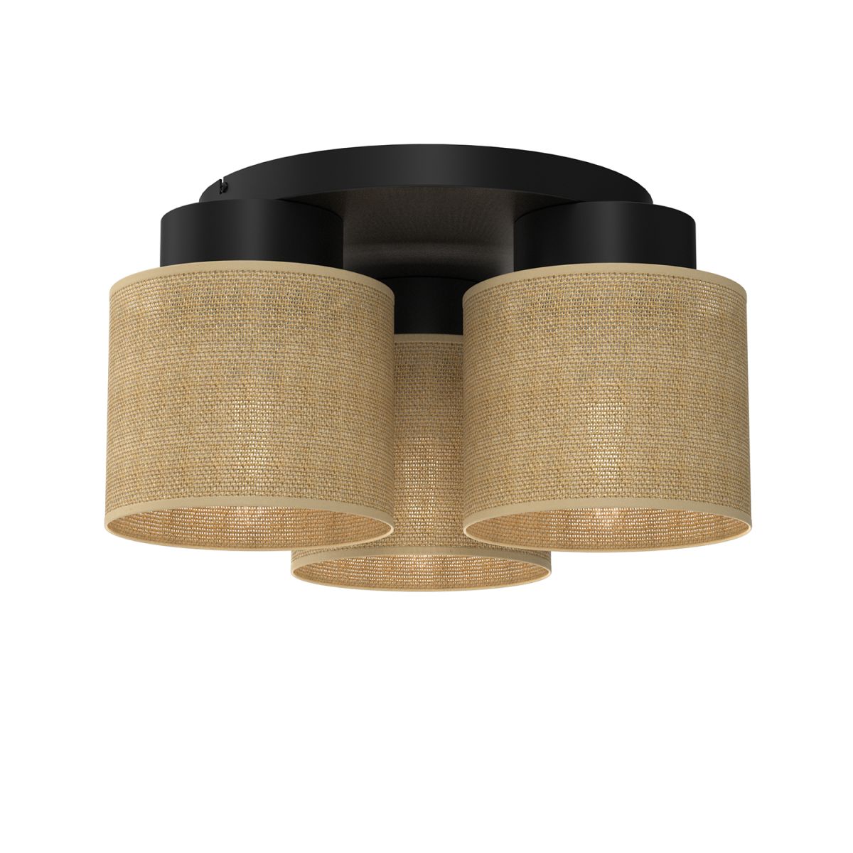 Rustykalna lampa sufitowa z plecionymi abażurami LX 5209 z serii JUTE