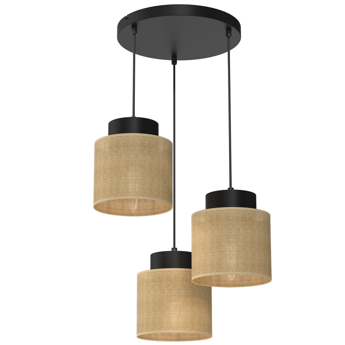 Abażurowa lampa wisząca do boho wnętrza LX 5215 z serii JUTE