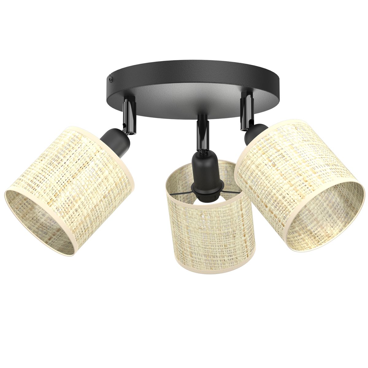 Rattanowa, rustykalna lampa sufitowa LX 5297 z serii RATTAN SPOT