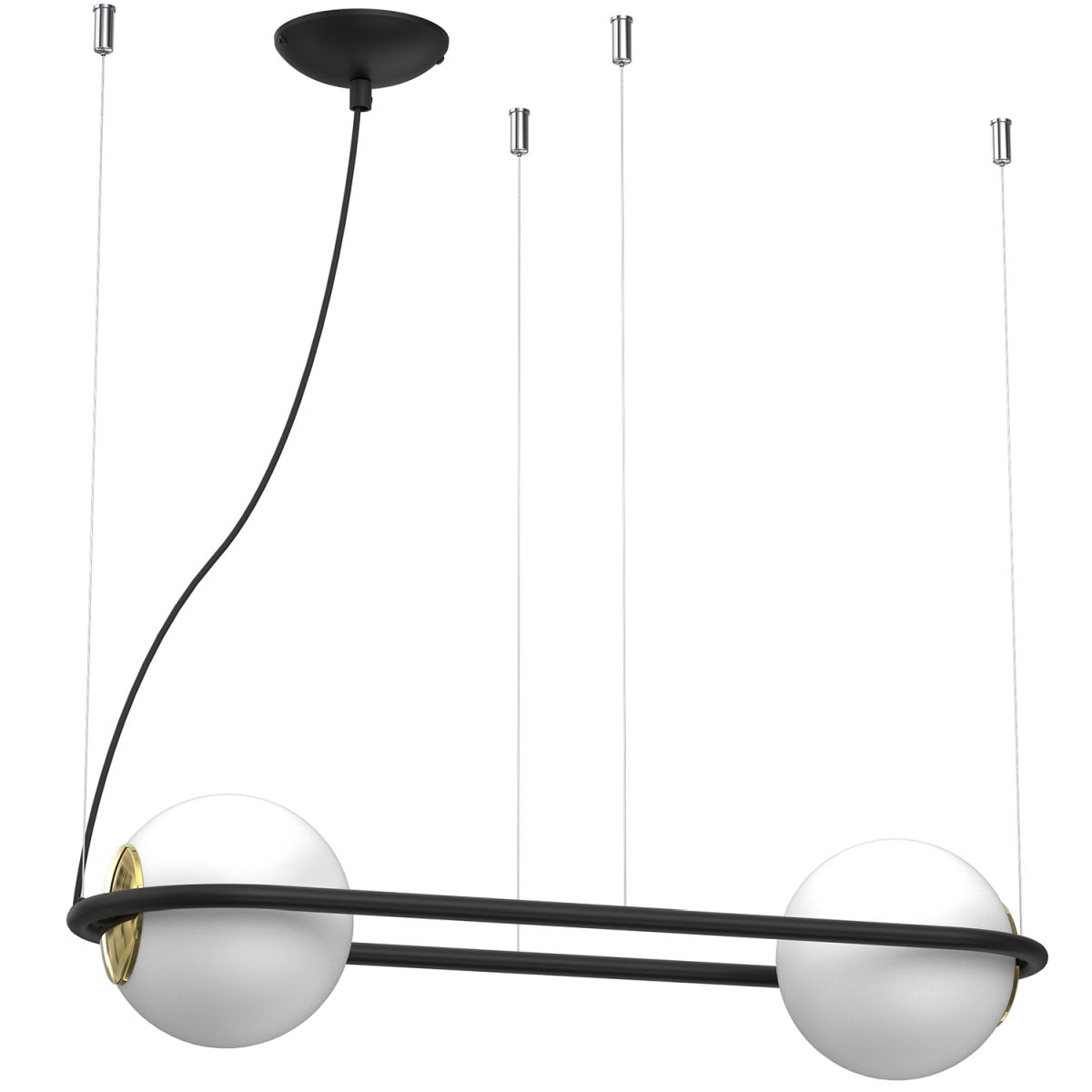 Designerska, pozioma lampa wisząca nad wyspę LX 5675 z serii BOLTI