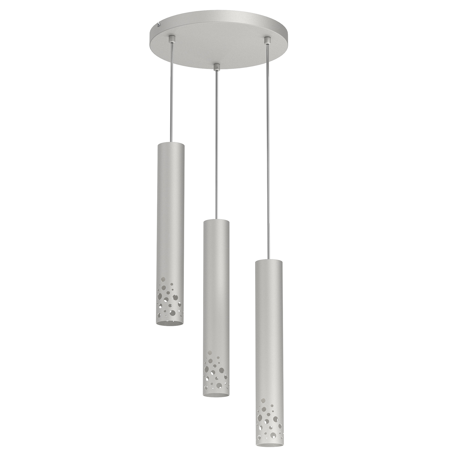 Lampa wisząca z trzema tubami na zwisach LX 5743 z serii TIBIA BUBLE