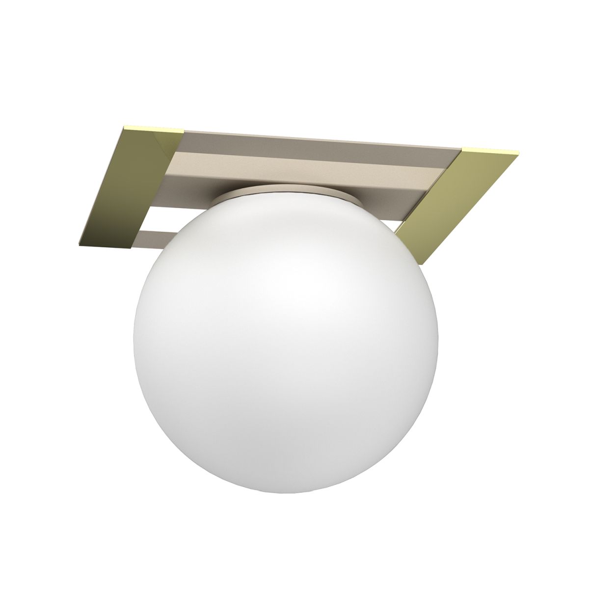 Subtelna, beżowa lampa sufitowa z kulą LX 4616 z serii SATELIT