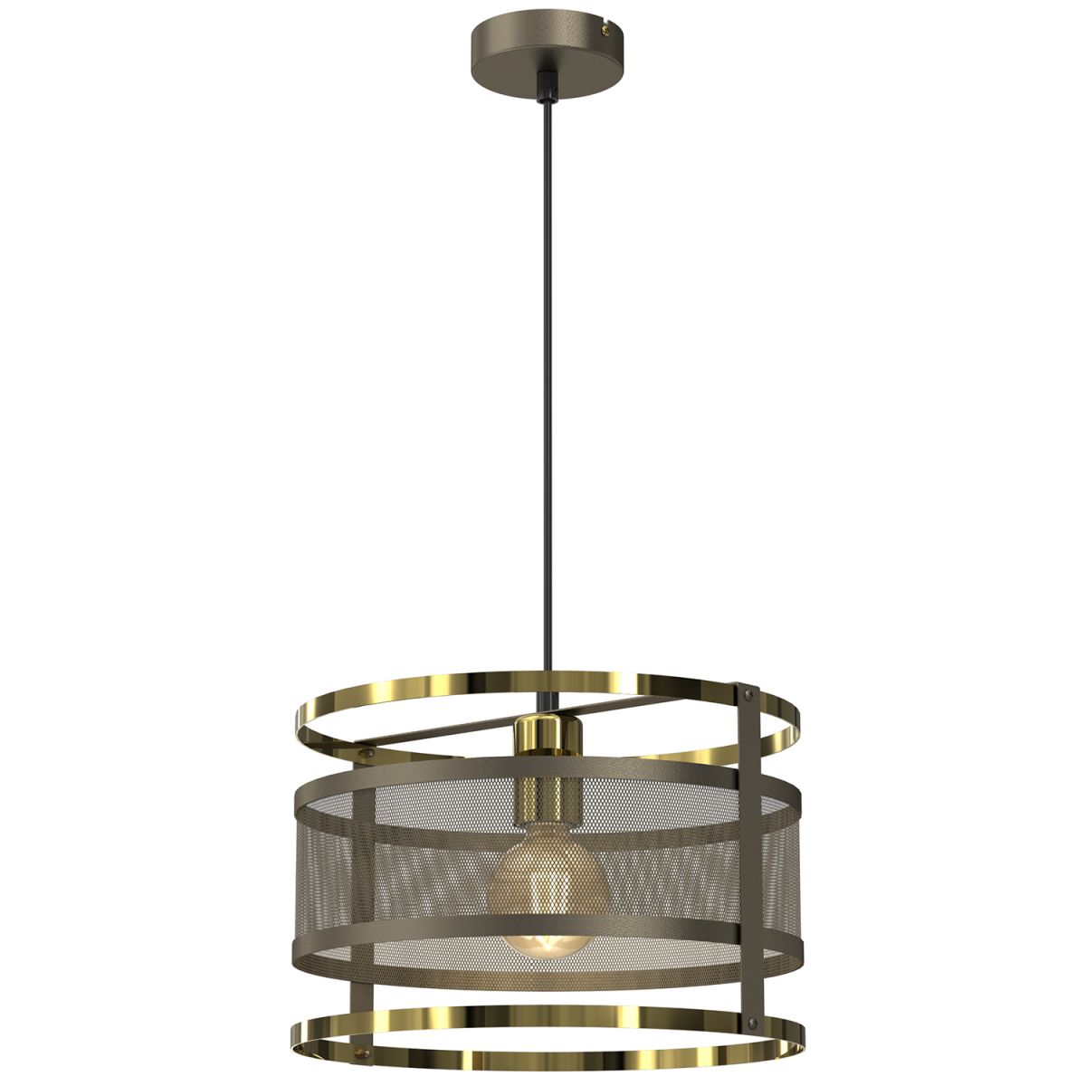 Klasyczna lampa wisząca, ozdobny, metalowy abażur LX 4408 z serii RIM