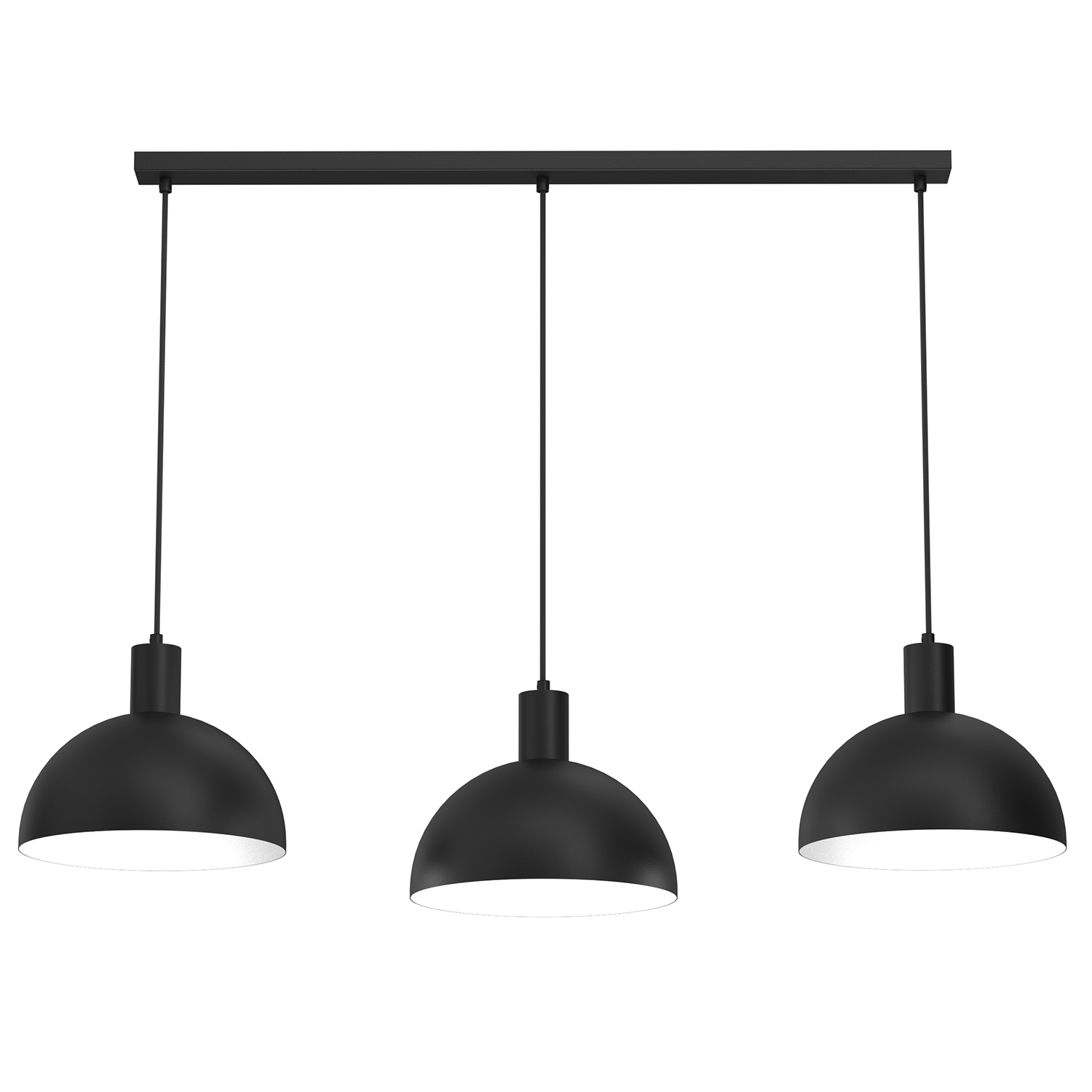 Potrójna, czarna lampa wisząca do salonu LX 4297 z serii HANDA