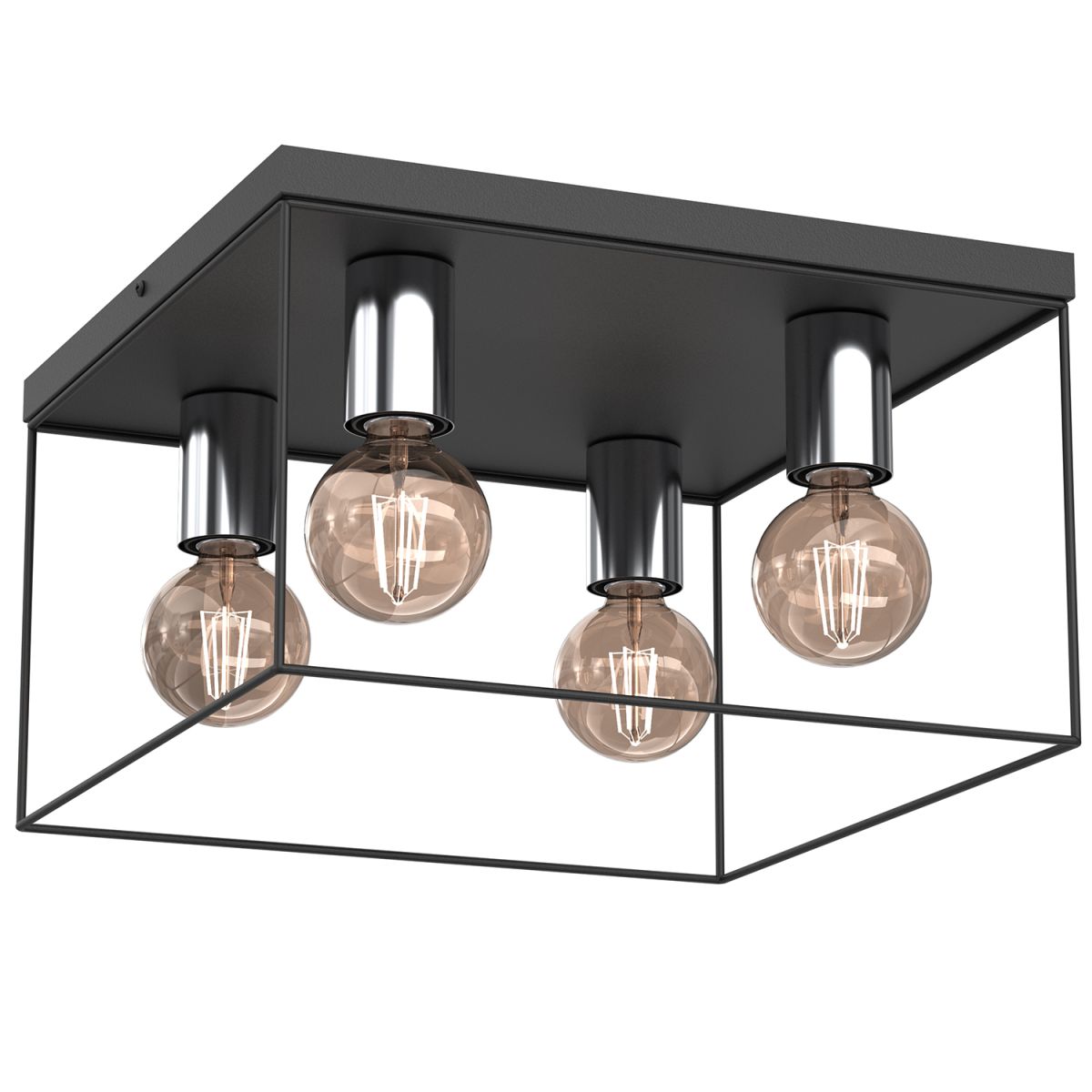 Geometryczna lampa sufitowa, druciana kostka LX 8118 z serii HOMEN