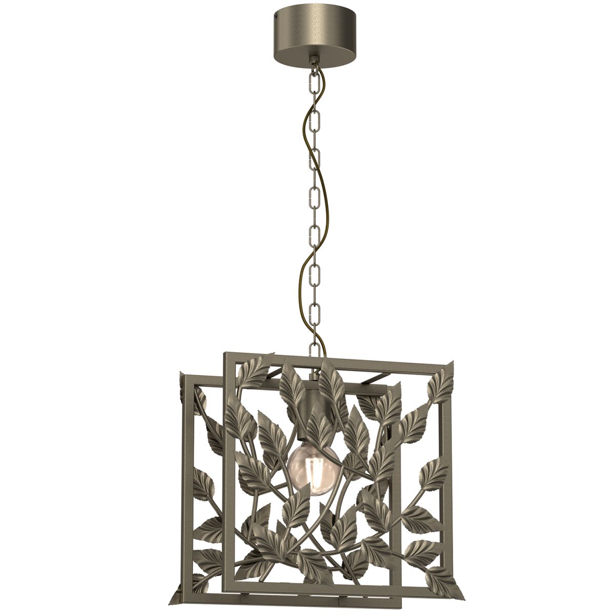 Efektowna lampa wisząca, metalowe liście LX 9239 z serii ARION