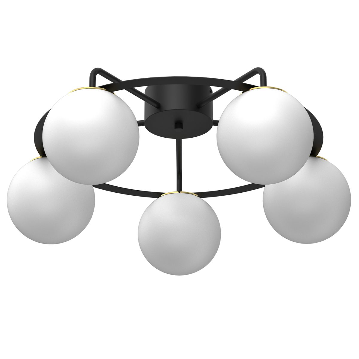 Geometryczna lampa sufitowa, złote dodatki LX 5669 z serii BALLO