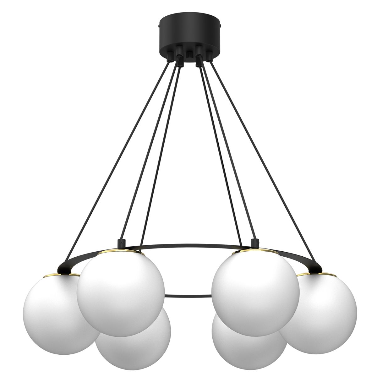 Lampa wisząca o poziomym układzie, nad stół LX 5674 z serii BALLO