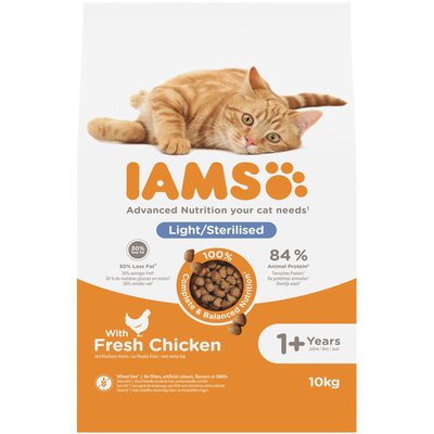 Iams For Vitality Cat Sterilised Chicken 10 Kg
