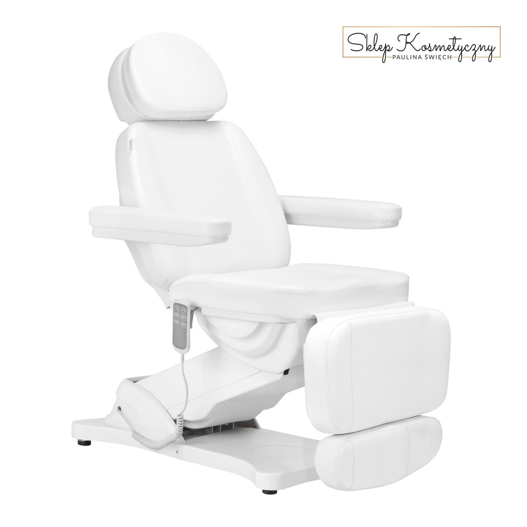 Elektryczny fotel kosmetyczny SILLON CLASSIC 3 silniki biały