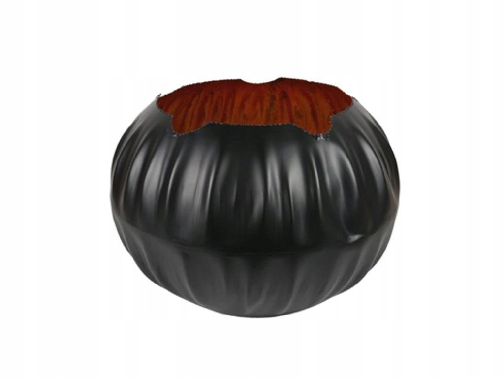 OSŁONKA METALOWA DONICZKA CZARNO-ZŁOTA 30 CM