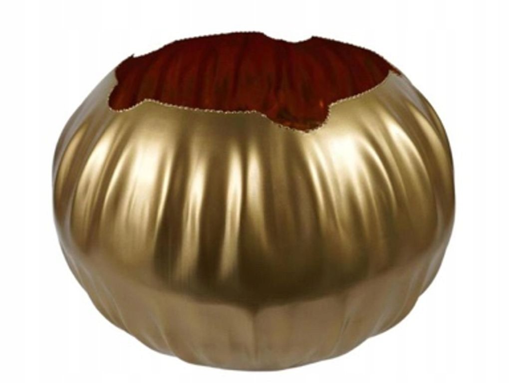 OSŁONKA METALOWA DONICZKA ZŁOTA 40 CM