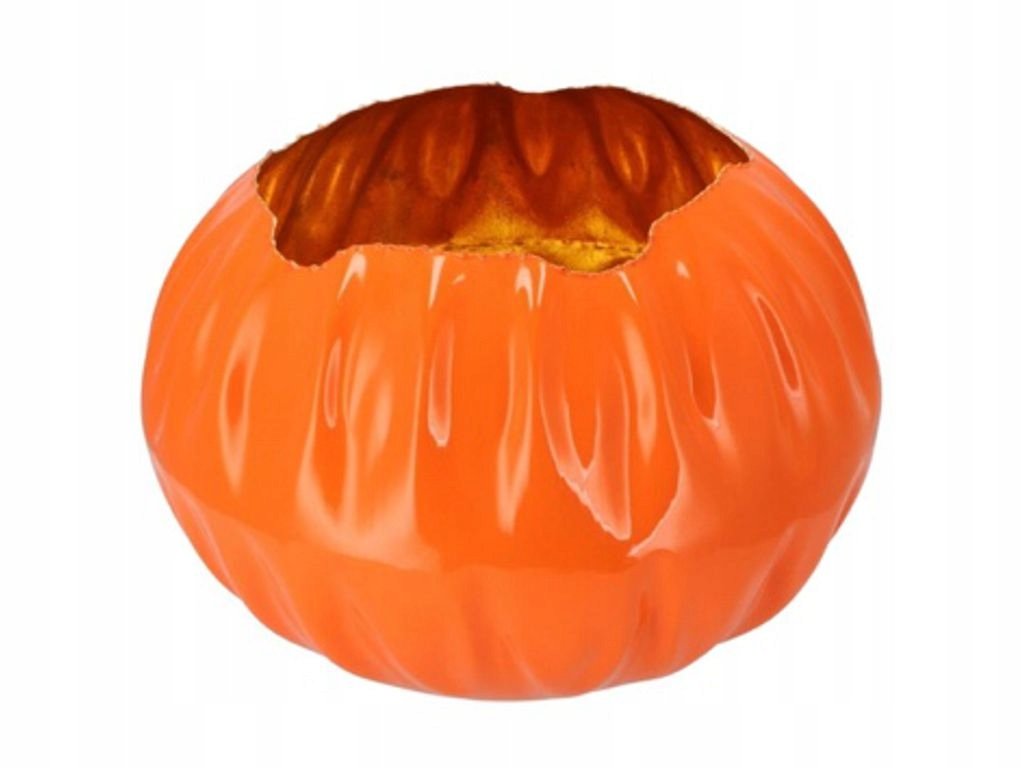 OSŁONKA METALOWA DONICZKA POMARAŃCZOWO-ZŁOTA 40 cm