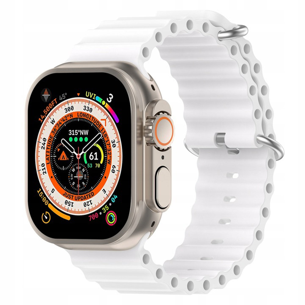 PASEK do Zegarka APPLE WATCH 3D FALE 38 /40 /41mm BIAŁY