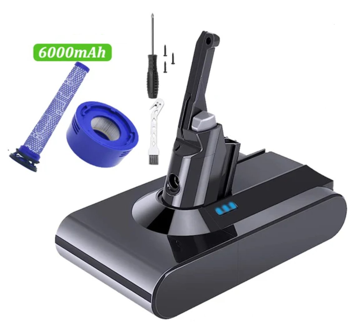 Akumulator bateria Odkurzacz DYSON serii V8 / SV10 powiększony 6000mAh + filtry