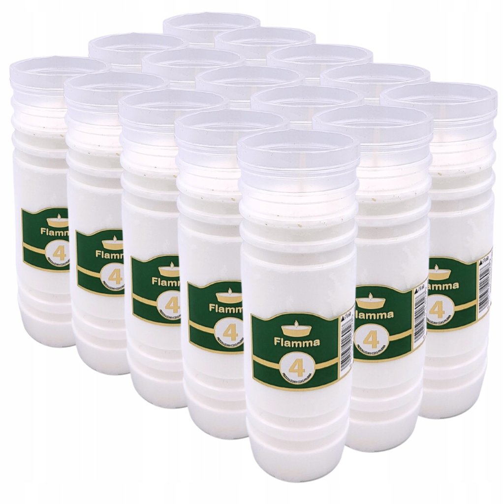 Wkłady do Zniczy na Lato Parafinowe Znicze Flamma 96h 4dni