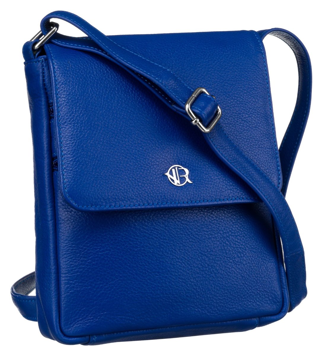 Torebka damska skórzana Rovicky mała listonoszka saszetka miejska crossbody, niebieski