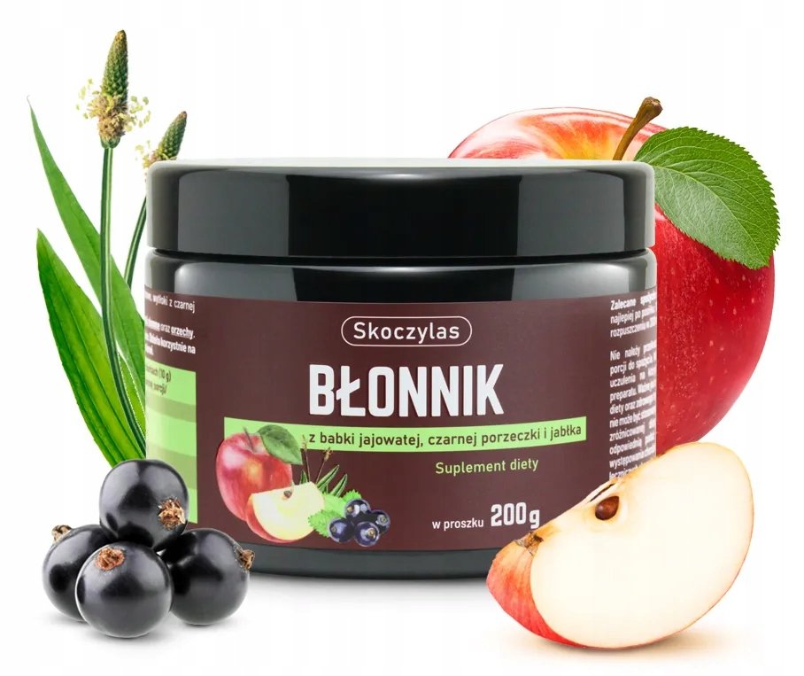 Skoczylas, Błonnik z babki jajowatej, czarnej porzeczki i jabłka, 200g