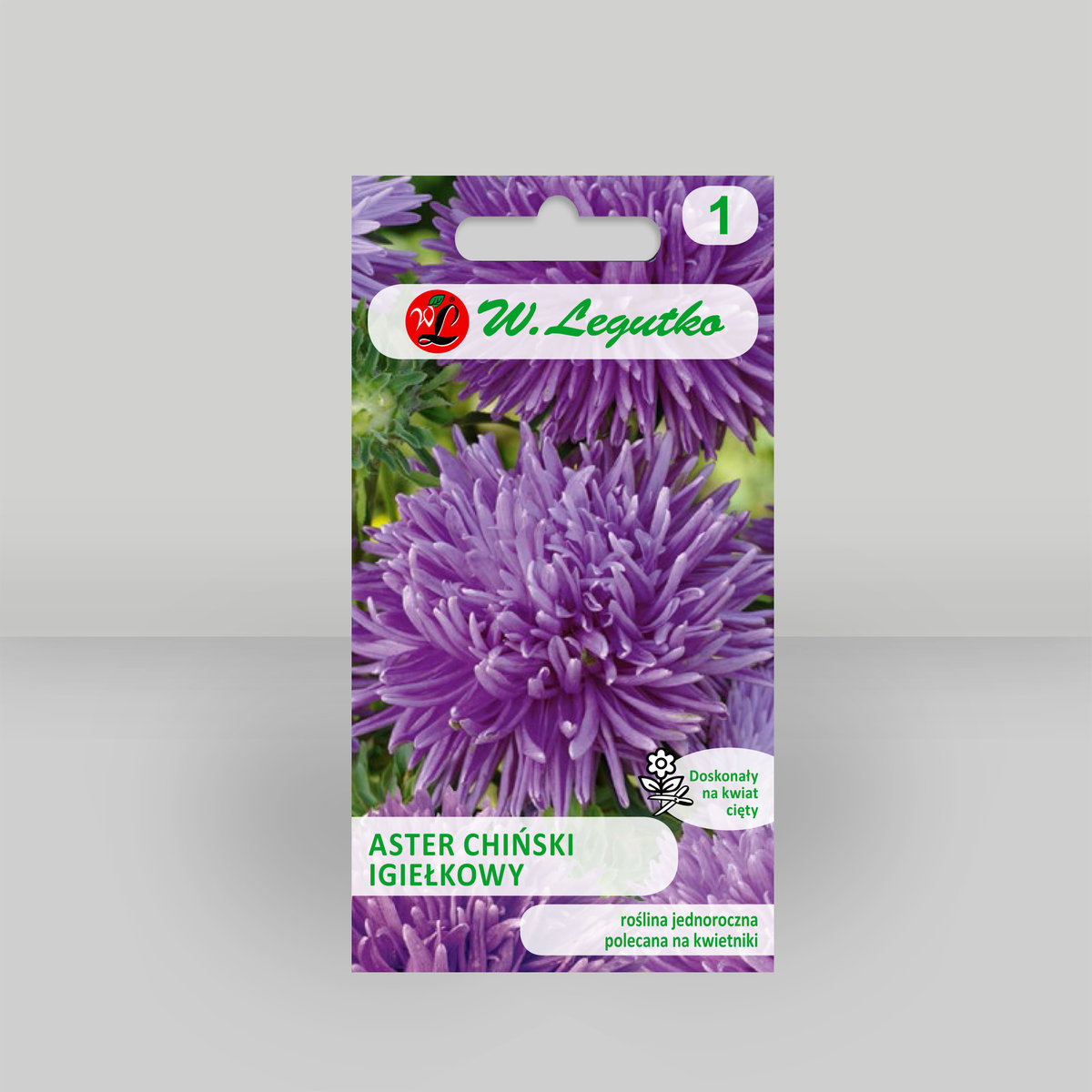Aster chiński igiełkowy Fioletowy 1g - Nasiona - W. Legutko
